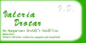 valeria drotar business card